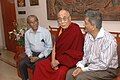 Prabodh Kirtilal Mehta and Rashmi Kirtilal Mehta with the Dalai Lama