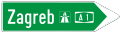 C81 Directional sign for a highway or road for motor vehicles