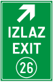 C92 Directional sign for an exit to the other road