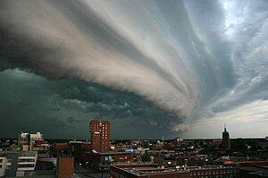 A rolling thundercloud over Enschede, The Netherlands