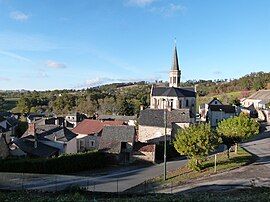 The church and surrounding buildings in Saint-Salvadou