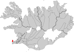 Location of the municipality in Iceland.