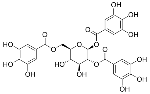 File:1,2,6-Trigalloyl glucose.svg