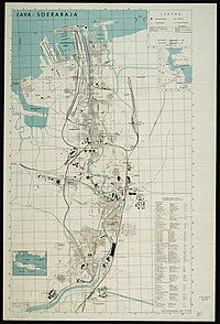 Railway maps of Surabaya, including the tram network