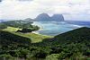 Lord Howe Island showing Mts Lidgbird and Gower.