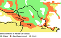 Ethnic territories in the late 12th century