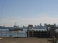 A SeaBus departing Lonsdale Quay