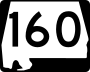 State Route 160 marker