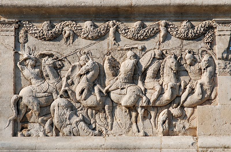 File:Glanum, mausoleum, relief.JPG