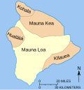 The five main volcanoes of the main island