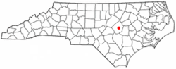 Location of Selma, North Carolina