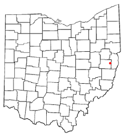 Location of Hopedale, Ohio