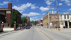 Looking north on Second Street (U.S. Route 52) in Ripley