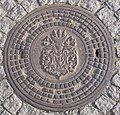 Manhole cover with the Oleśnica coat of arms