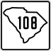 South Carolina Highway 108 marker