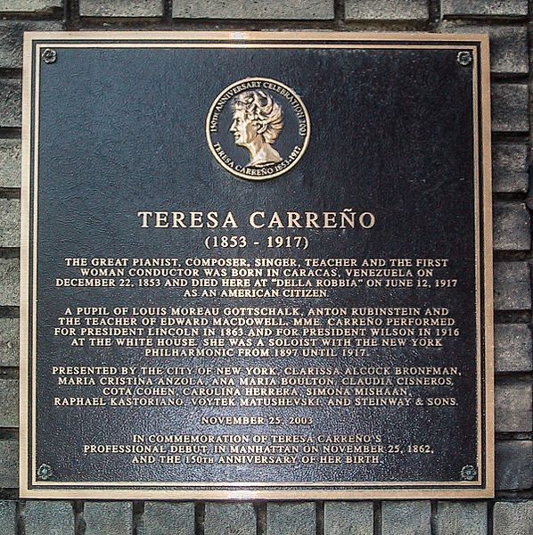 File:Teresa Carreño plaque.JPG