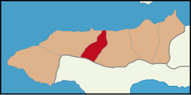 Map showing Termal District in Yalova Province