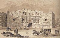 The Alamo, as drawn in 1854