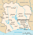 Map of Côte d'Ivoire