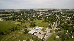 Aerial view of Dunkirk, Indiana