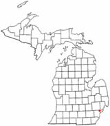 Location of Highland Park, Michigan