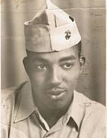 Training picture of Eugene Groves, one of the first African Americans to enlist in the United States Marine Corps and train at Montford Point