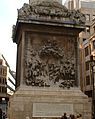 Bas relief on the base of the Monument to the Great Fire of London