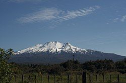 Mount Ruapehu seen from Rangataua