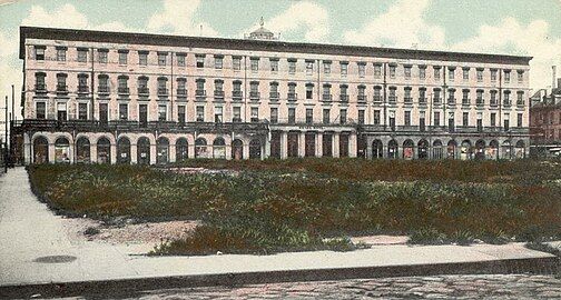 The derelict St. Louis Hotel of the early 20th century, image probably pre-1908