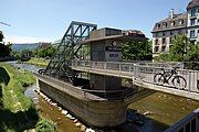 Access to Selnau via this structure in the Sihl river