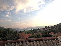 Brajčino with Lake Prespa in the distance