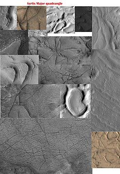 Typical features of Syrtis Major quadrangle as seen by HiRISE under HiWish program