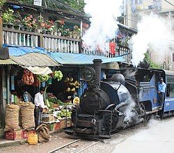 Small black steam engine