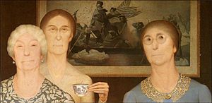 Grant Wood's painting, Daughters of Revolution