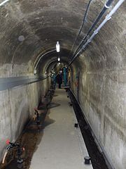 Controlled entranceway inside the dam