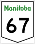 Provincial Trunk Highway 67 marker