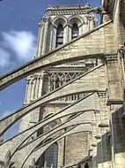 Flying buttresses of Notre Dame de Paris (c. 1230)