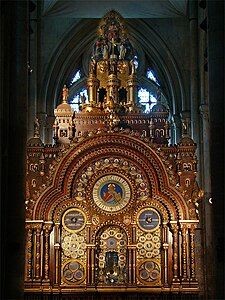 Beauvais astronomical clock in Beauvais Cathedral