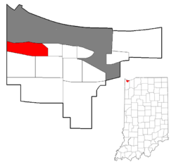 Location within the city of Gary