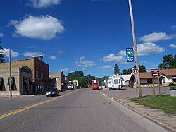 Looking north at downtown Wabeno