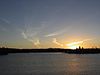 Sunset over Lake Burley Griffin, viewed from the Commonwealth Bridge