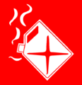 Combustible materials fire symbol