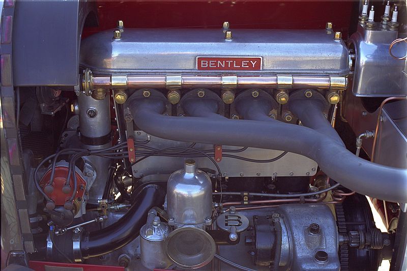 File:First supercharged Bentley,engine.jpg