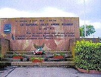 Memorial at Joncherry to the first Frenchman killed in 1914.