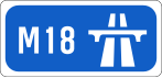 M18 motorway shield}}