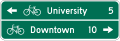 D1-2c Bicycle Destination and Distance (2-line)