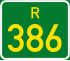 Regional route R386 shield