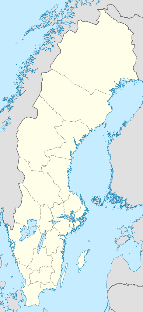 Location of teams in 2023/2024 Allsvenskan