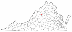 Location of Dooms, Virginia