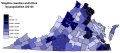 Virginia counties and cities by population in 2010.